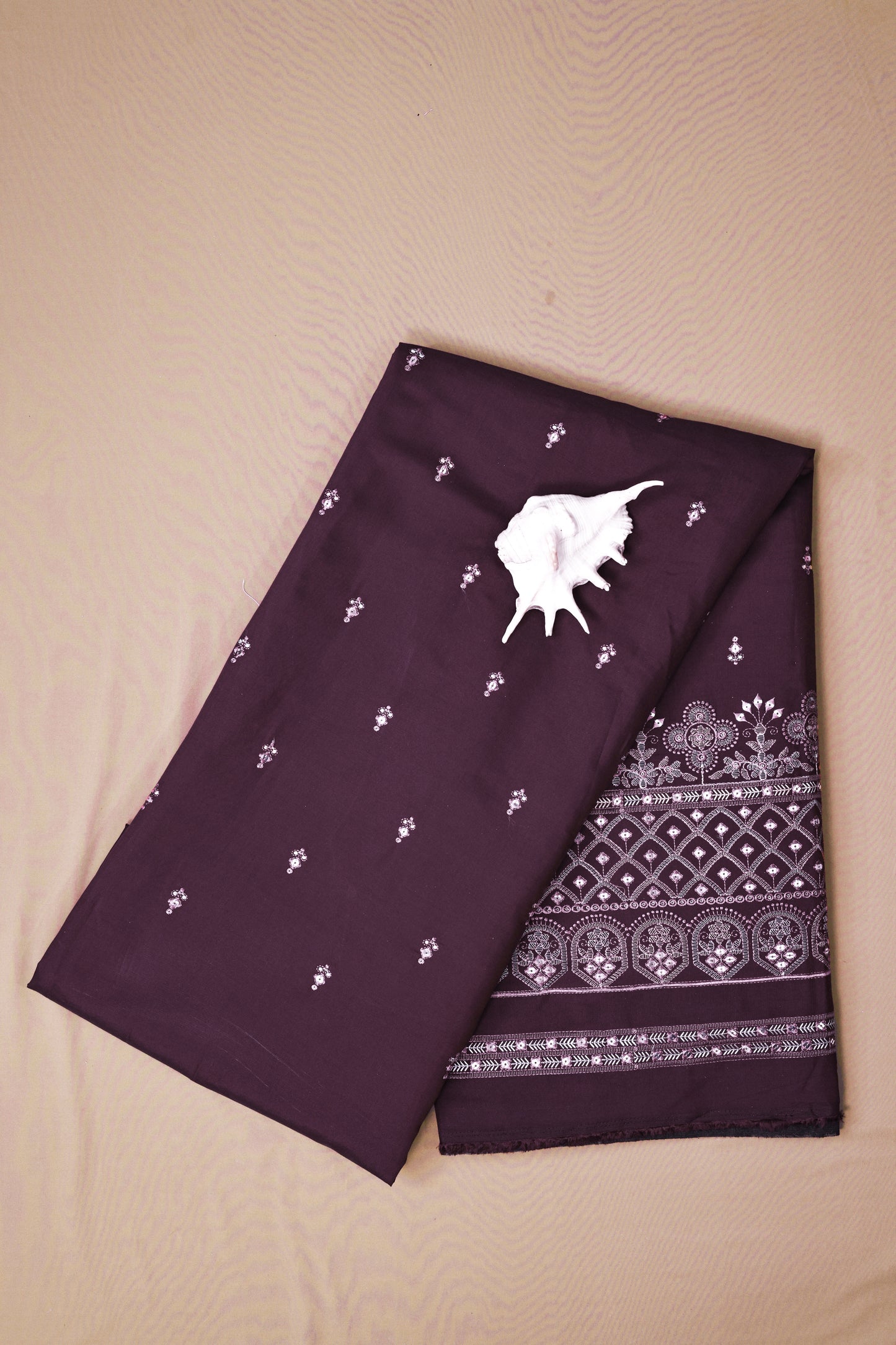 Embroidered Fabric with Sequin & Mirror Accents