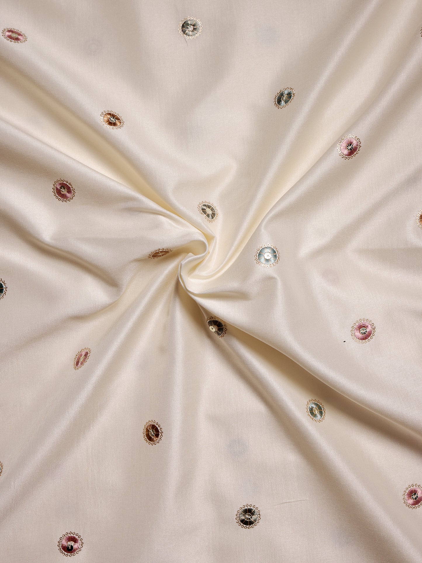 Viscose Silk Fabric with Butta & Heavy Border Work