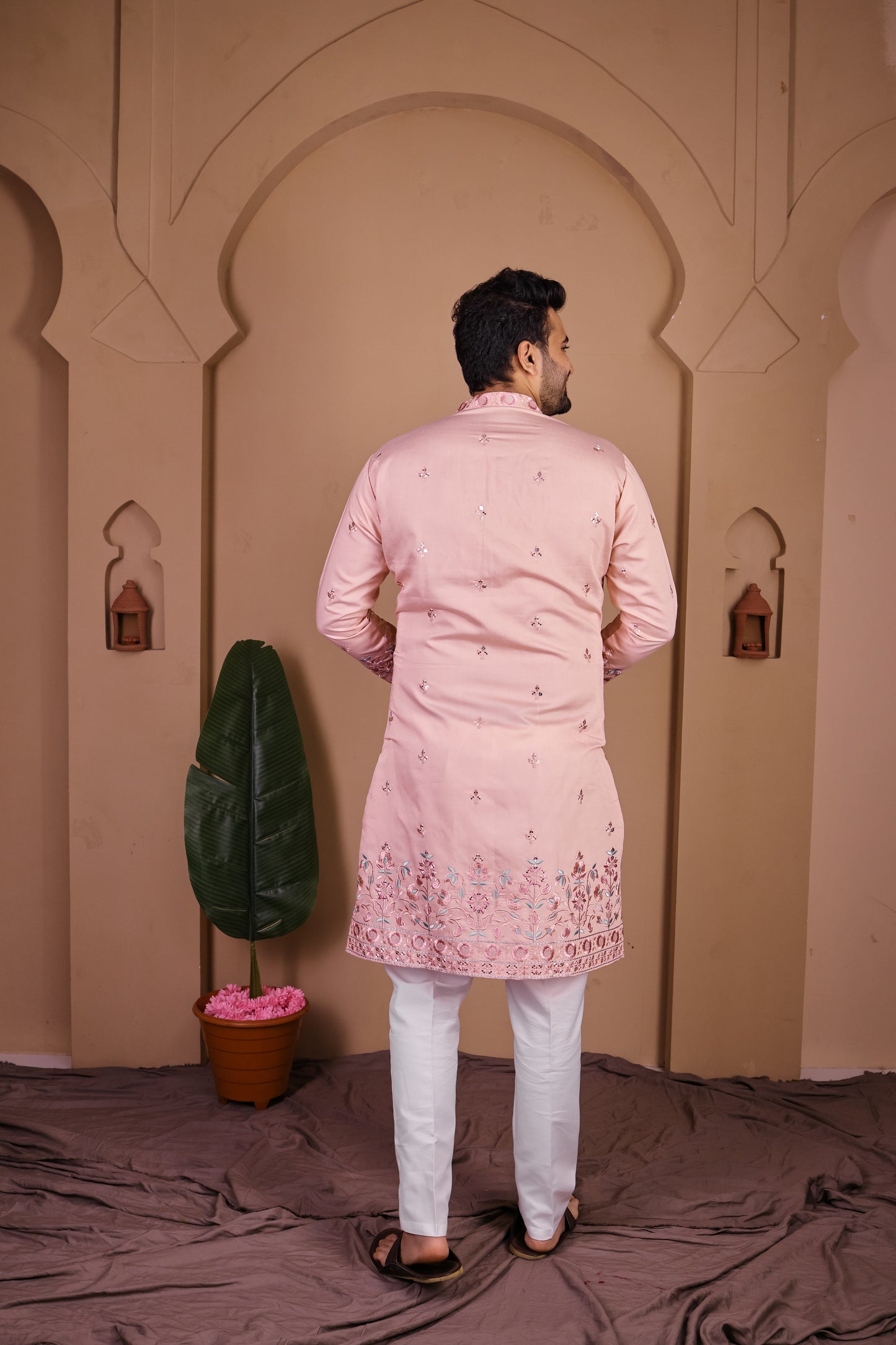 Artisan Kurta with Intricate Tree & Nature-Inspired Embroidery