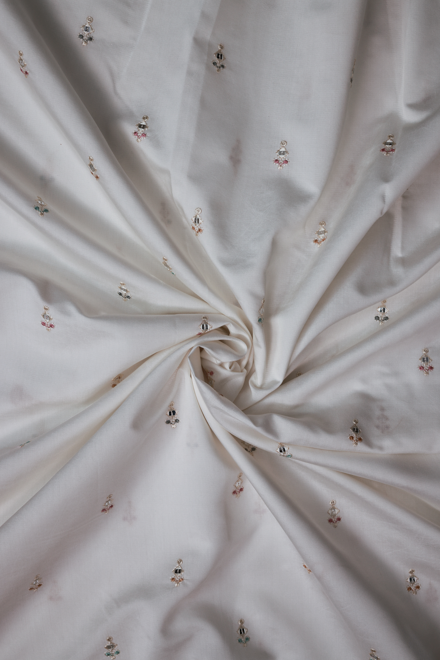 Embroidered Fabric with Sequin & Mirror Accents