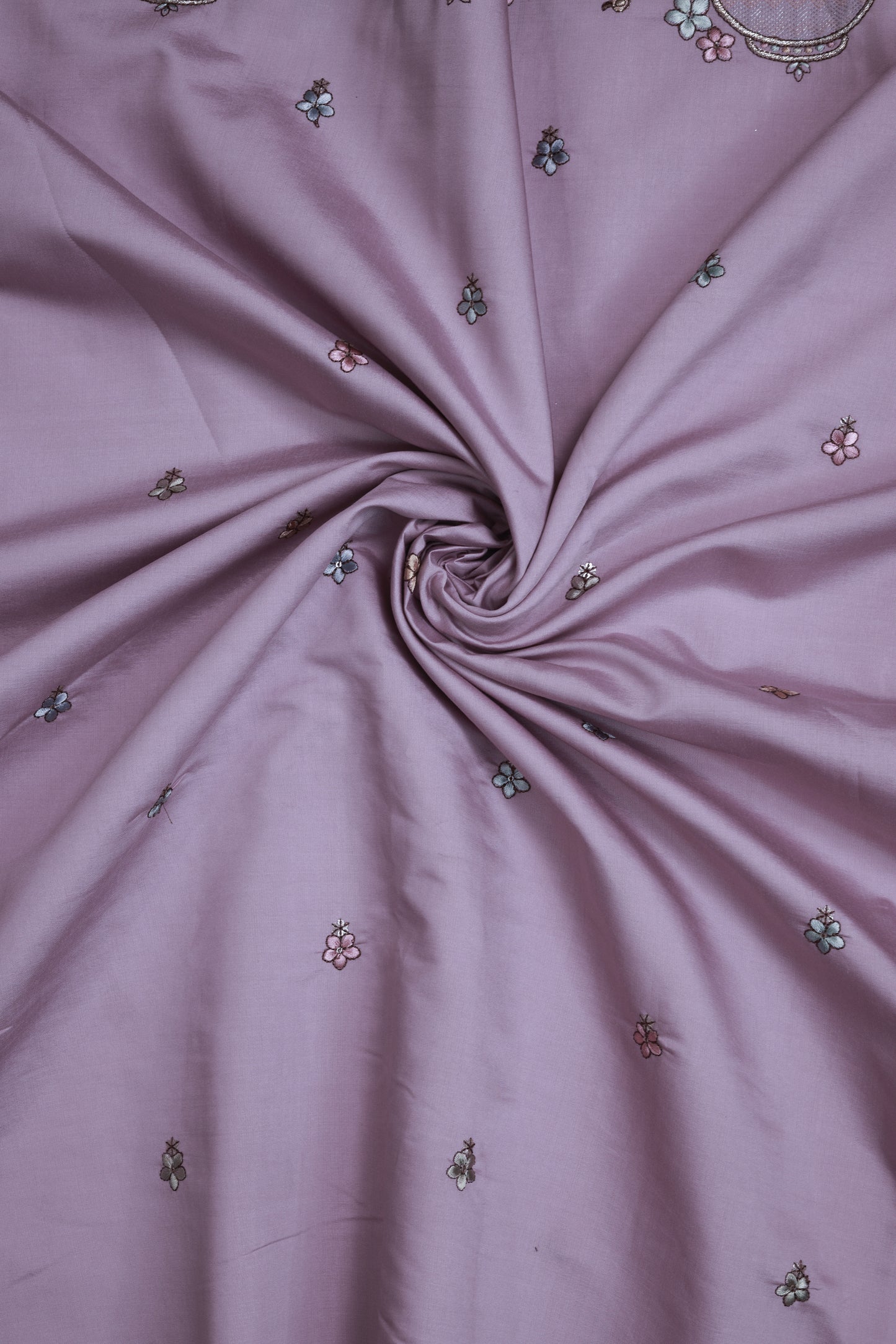 Embroidered Fabric with Floral and Animal Motif Detailing