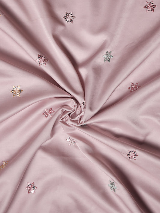 Dome Motif Embroidered Royal Satin Fabric