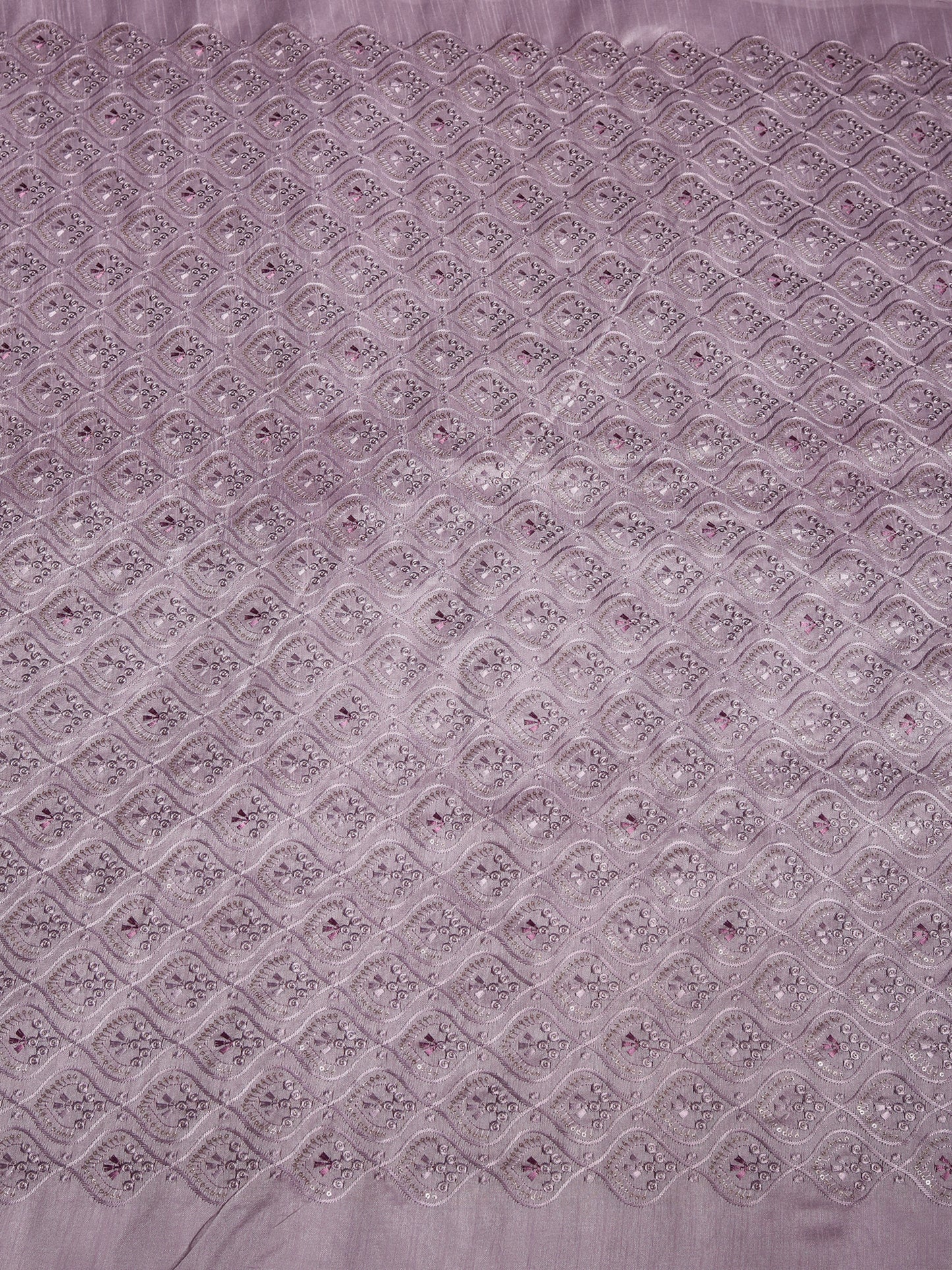 Hexa Embroidered Mono Silk Fabric