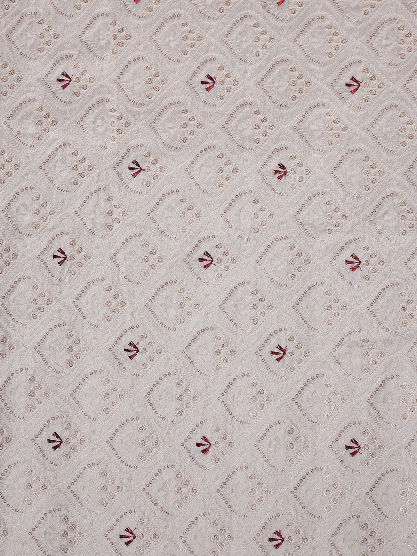Hexa Embroidered Mono Silk Fabric