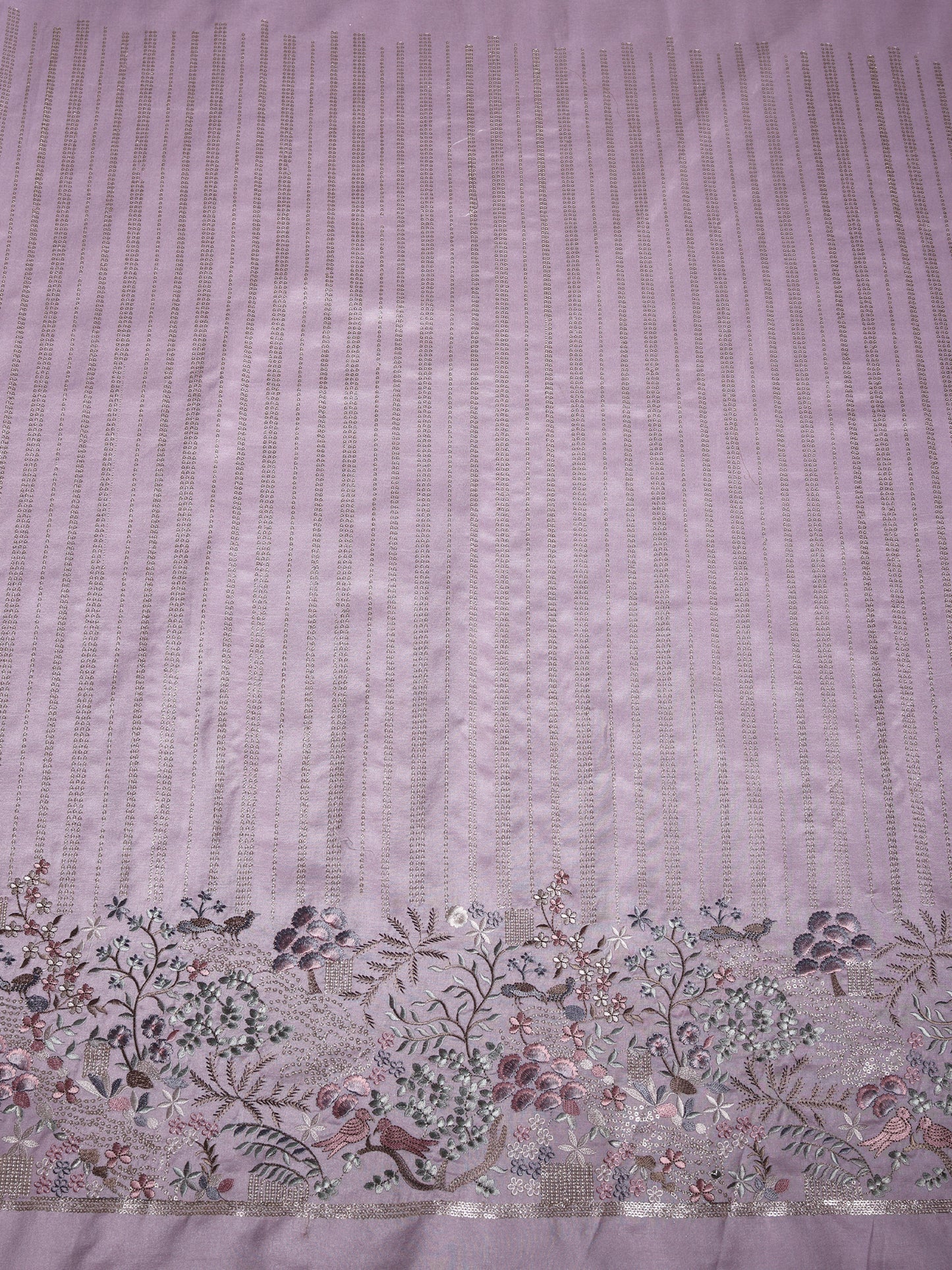 Garden-Inspired Border in Viscose Silk