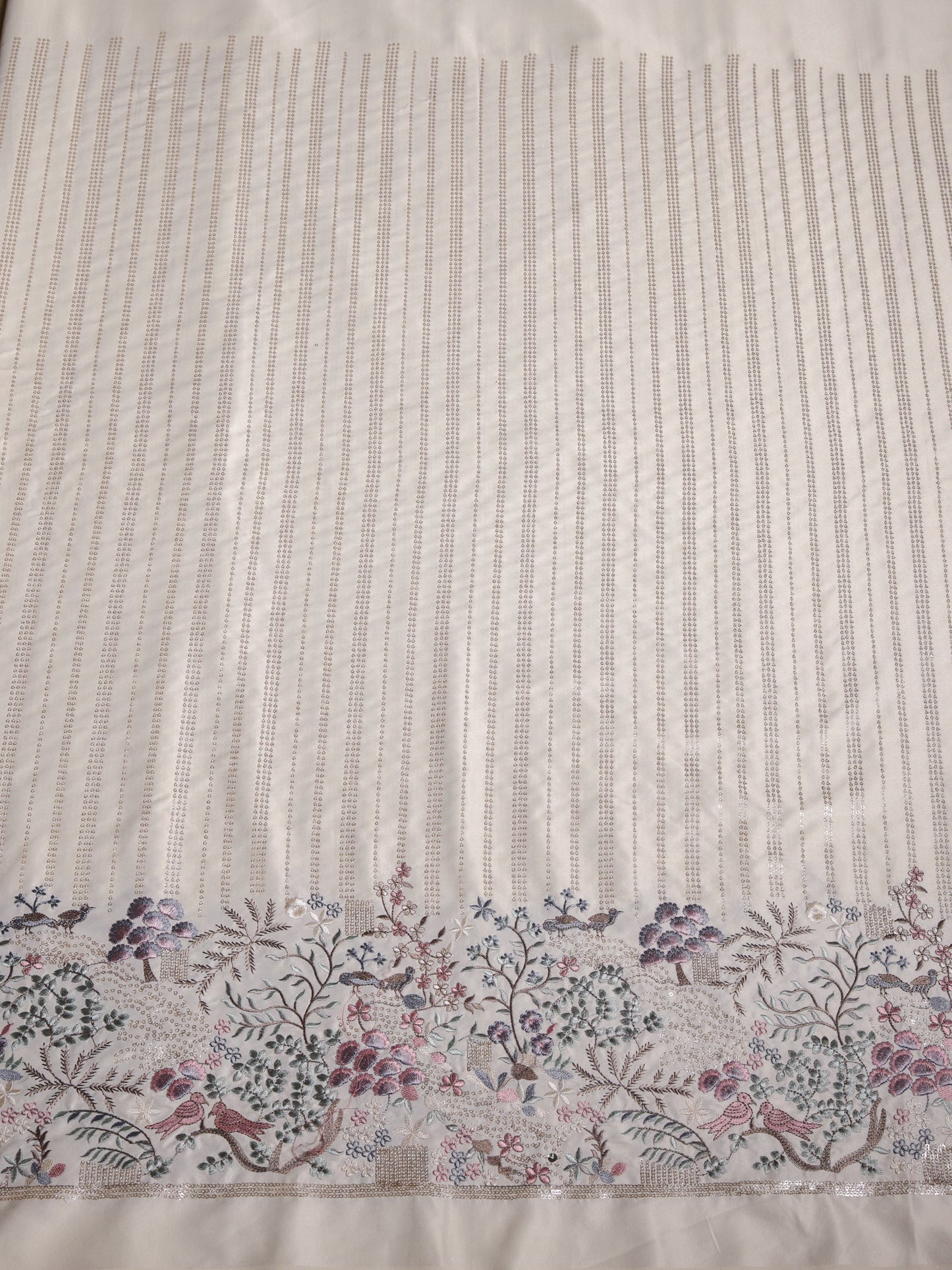 Garden-Inspired Border in Viscose Silk
