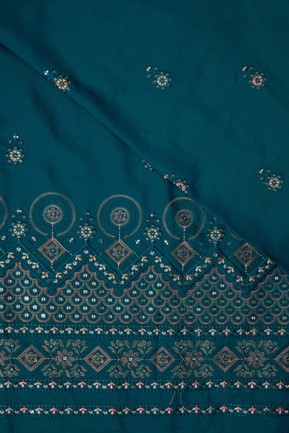 Embroidered Fabric with Sequin & Mirror Work Detailing