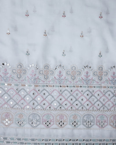 Embroidered Fabric with Sequin & Mirror Accents