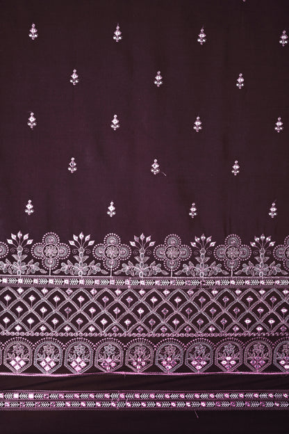 Embroidered Fabric with Sequin & Mirror Accents