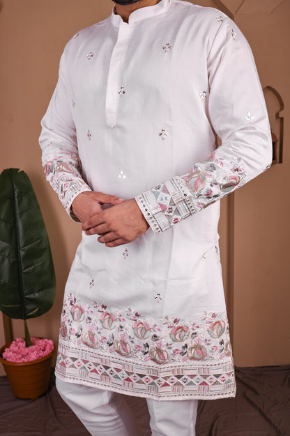 Starlit Paisley Mirror Work Kurta
