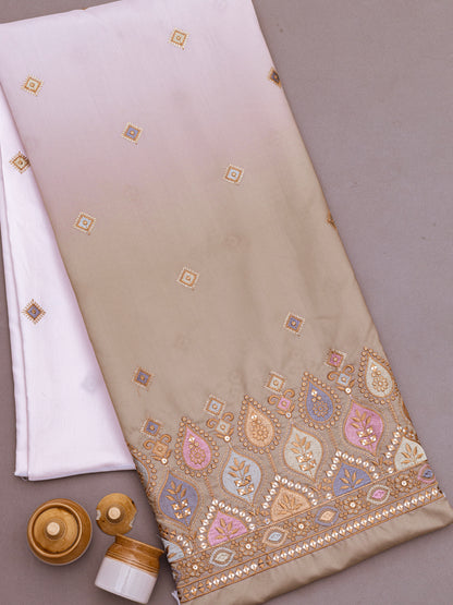 Royal Wine Woven Border Fabric