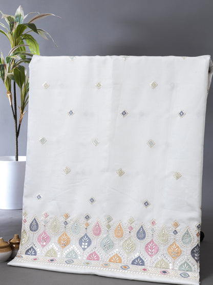 Royal Wine Woven Border Fabric