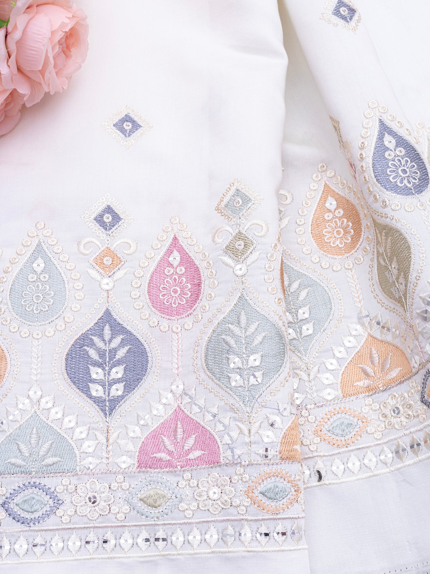 Royal Wine Woven Border Fabric