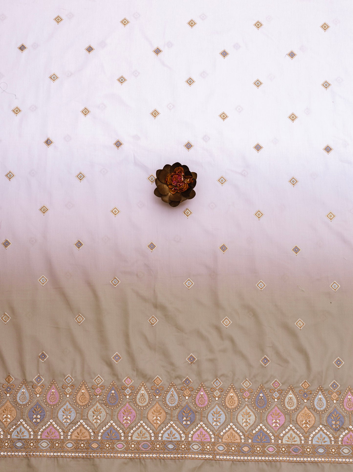 Royal Wine Woven Border Fabric