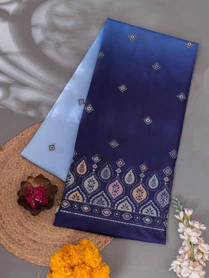 Royal Wine Woven Border Fabric