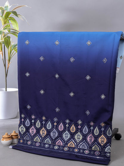 Royal Wine Woven Border Fabric