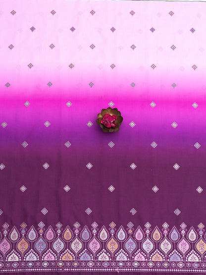 Royal Wine Woven Border Fabric