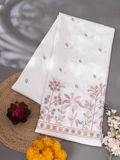 Floral Booti Border Ethnic Fabric