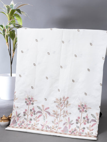 Floral Booti Border Ethnic Fabric