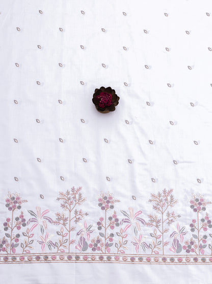 Floral Booti Border Ethnic Fabric