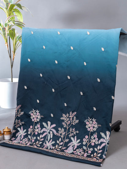 Floral Booti Border Ethnic Fabric