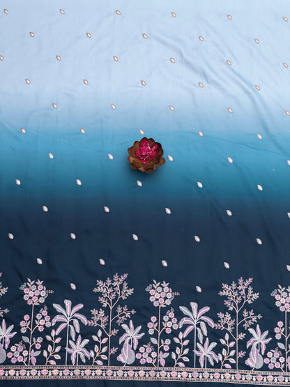 Floral Booti Border Ethnic Fabric