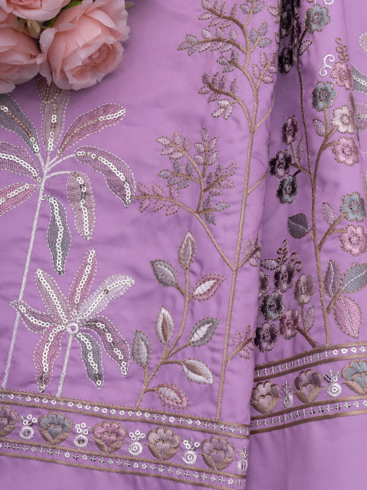 Floral Booti Border Ethnic Fabric