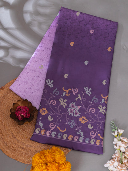 Traditional Cross-Stitch Pattern Ethnic Fabric