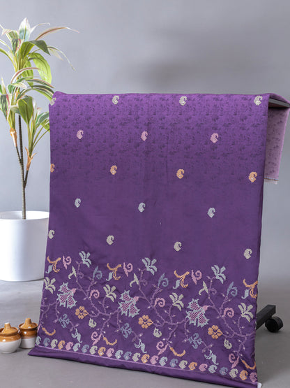 Traditional Cross-Stitch Pattern Ethnic Fabric