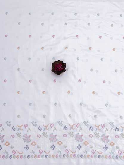 Traditional Cross-Stitch Pattern Ethnic Fabric