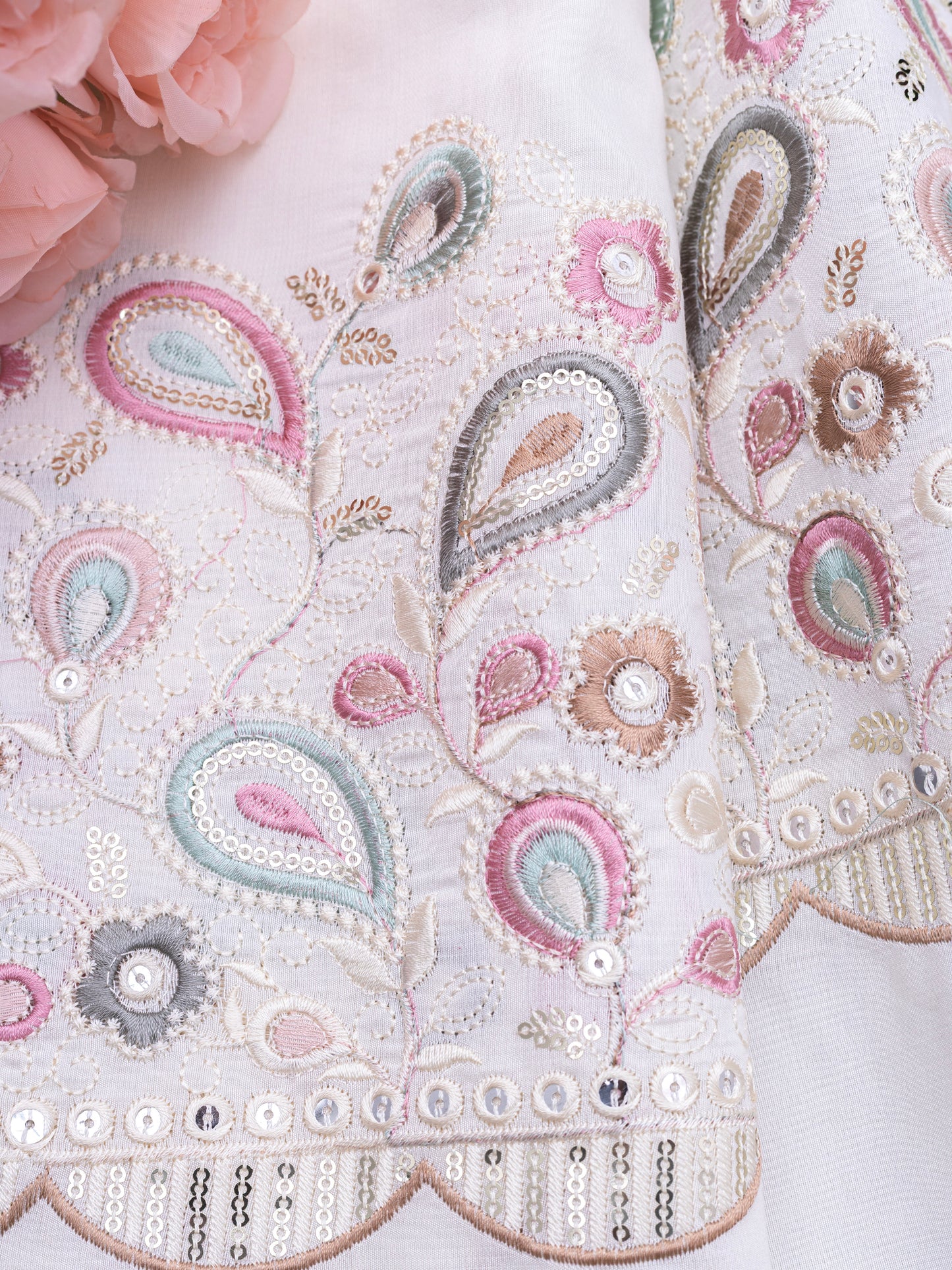 Heritage Zari Work Ethnic Fabric