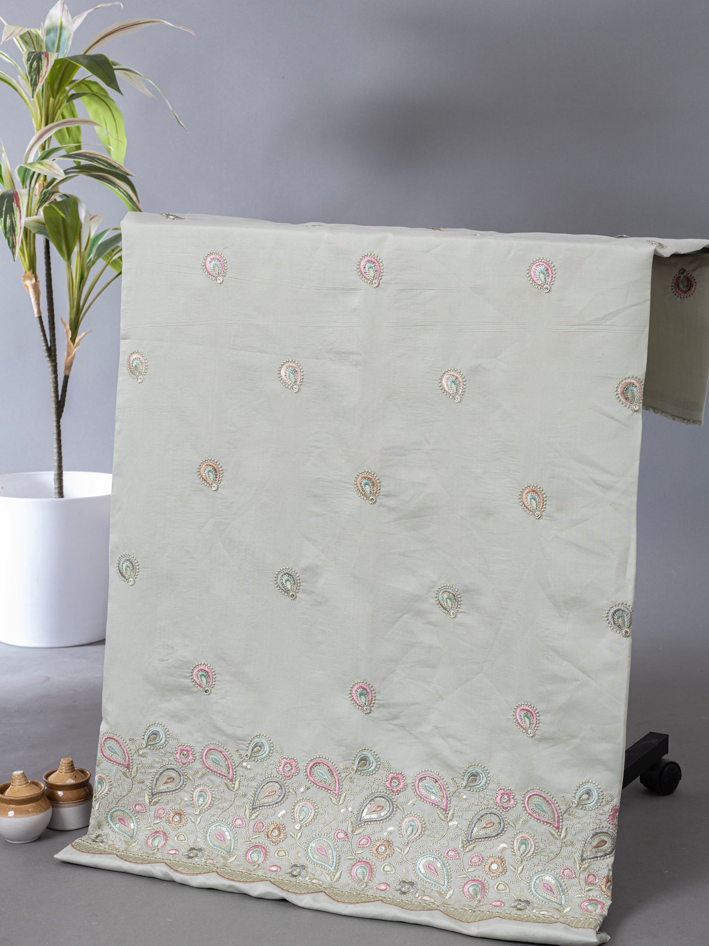 Heritage Zari Work Ethnic Fabric