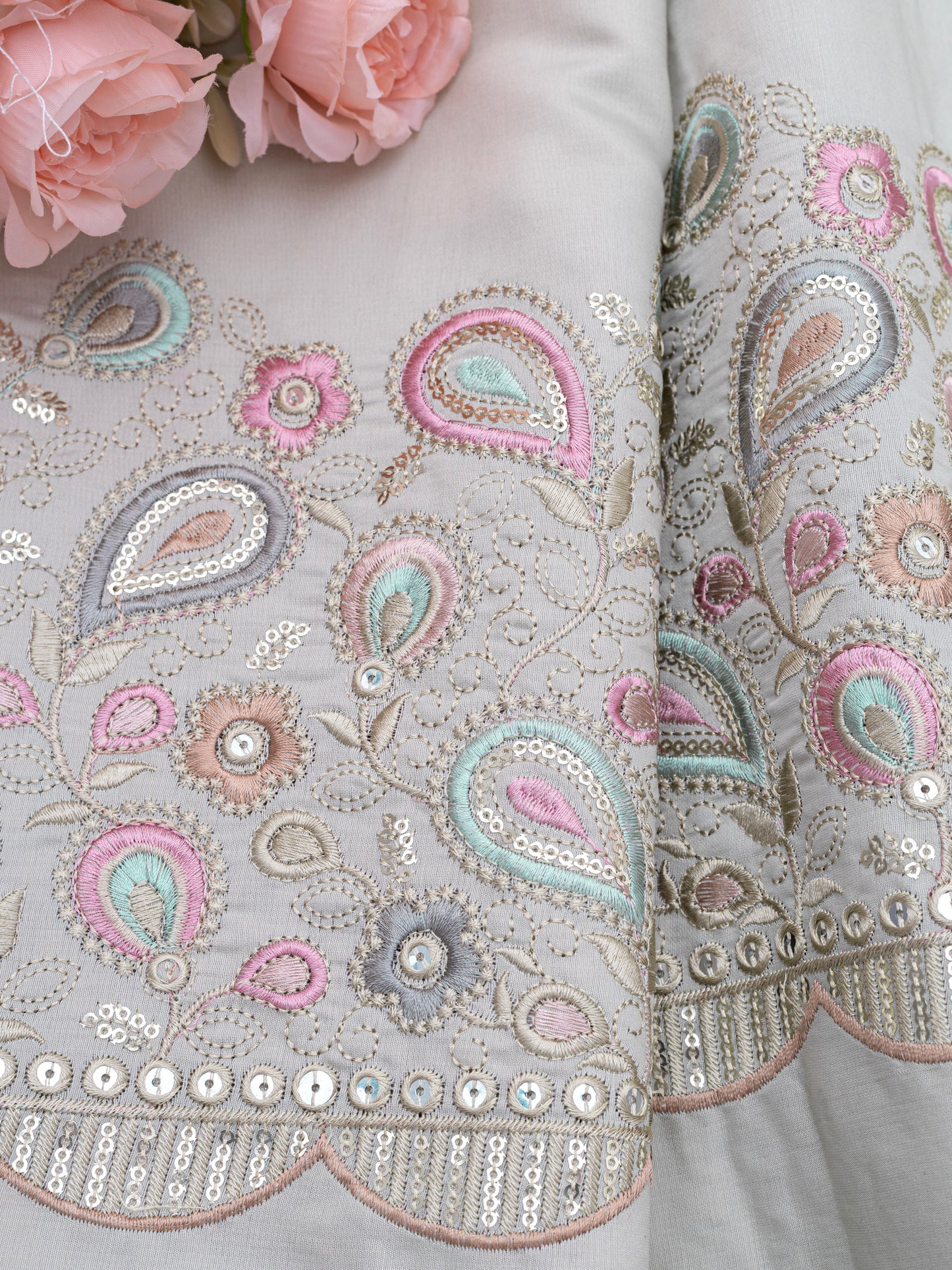 Heritage Zari Work Ethnic Fabric