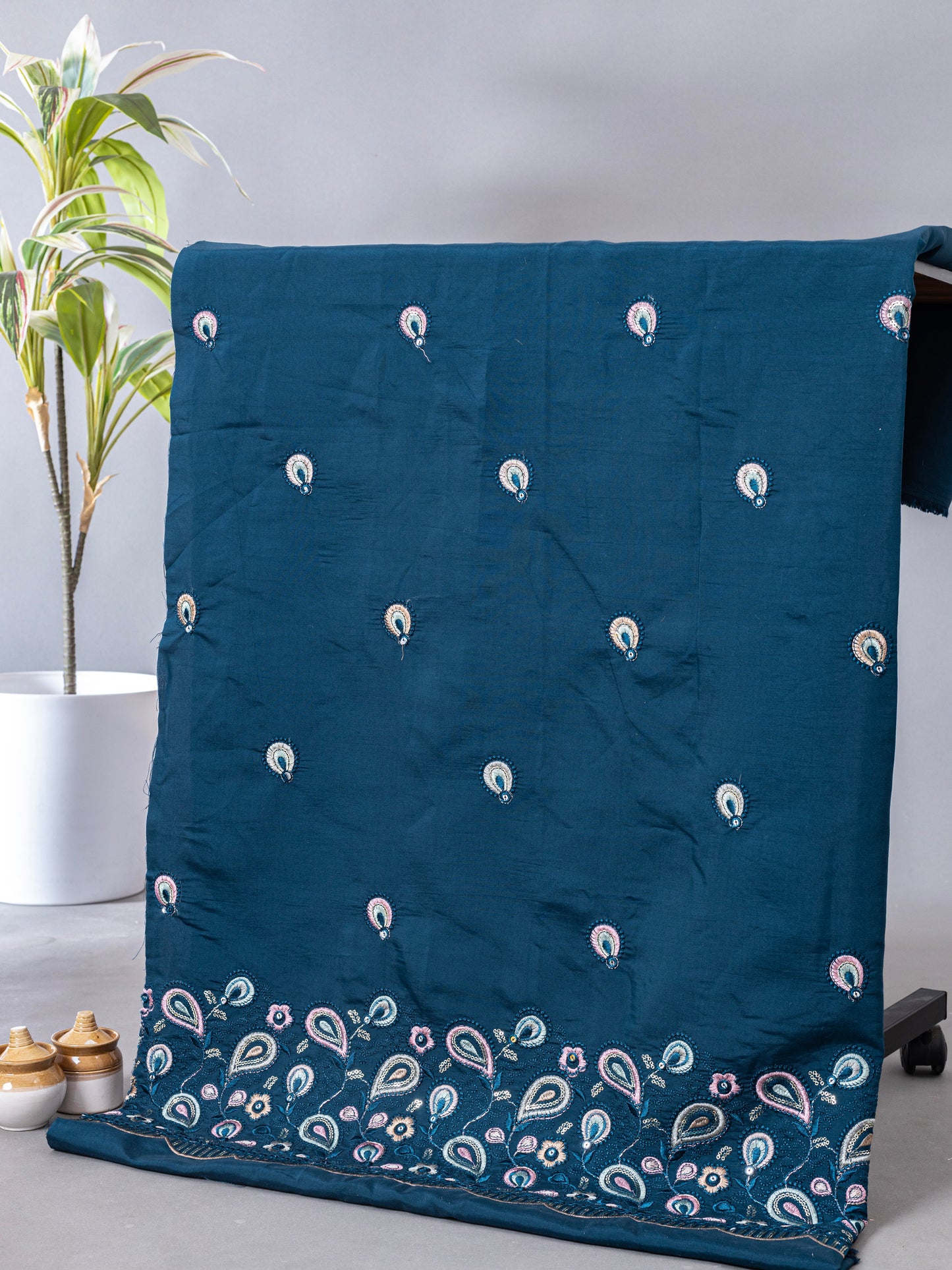 Heritage Zari Work Ethnic Fabric