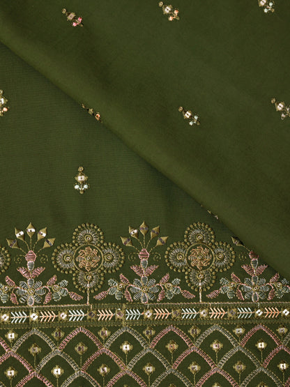 Embroidered Fabric with Sequin & Mirror Accents