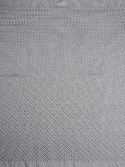 Gray Hexa Repeat Pattern On Silk