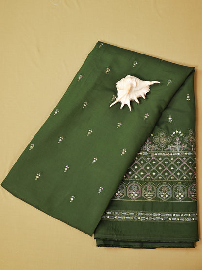 Embroidered Fabric with Sequin & Mirror Accents