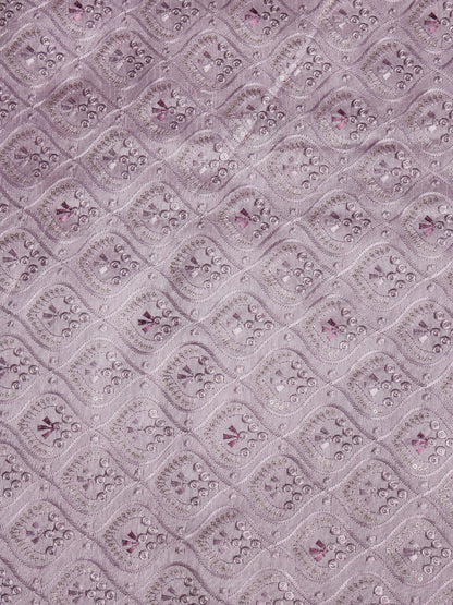 Hexa Embroidered Mono Silk Fabric