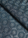 Geometric Embroidered Mono Silk Fabric