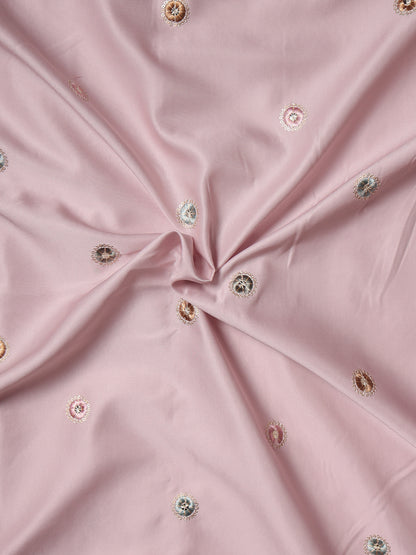 Viscose Silk Fabric with Butta & Heavy Border Work
