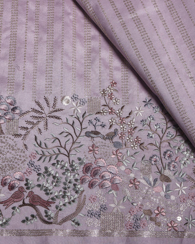 Garden-Inspired Border in Viscose Silk