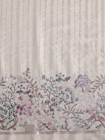 Garden-Inspired Border in Viscose Silk