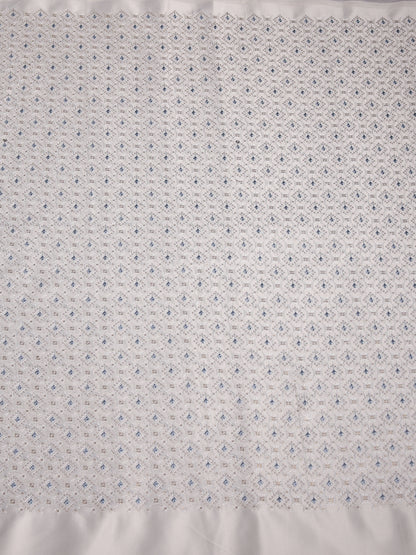 Diamond Embroidered Viscose Silk Fabric with Sequin Accents
