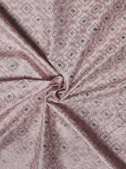 Diamond Embroidered Viscose Silk Fabric with Sequin Accents