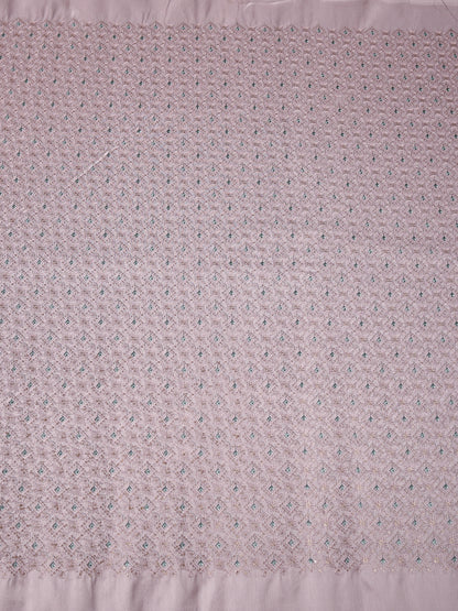 Diamond Embroidered Viscose Silk Fabric with Sequin Accents