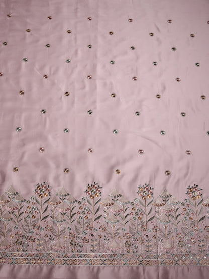Viscose Silk Fabric with Butta & Heavy Border Work